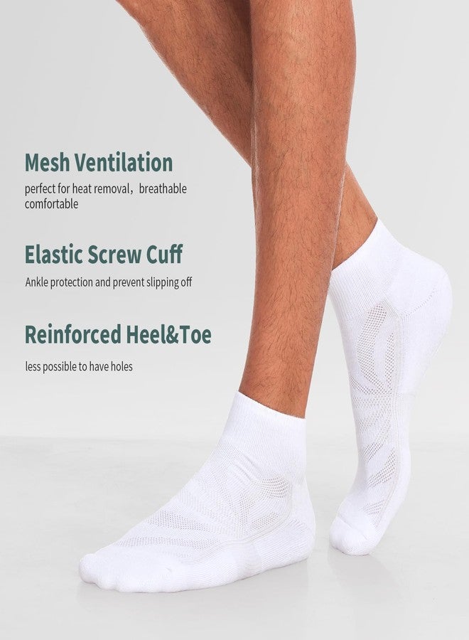Lapulas جوارب لابولاس النسائية للكاحل، عبوة من 6 قطع، جوارب قطنية بيضاء متوسطة الطول للكاحل مناسبة للرياضات والجري - Image 4